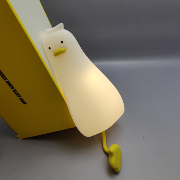 Светильник - ночник силиконовый Сонный Гусь Duck Sleep Lamp (USB, 3 режима, таймер 30 мин)